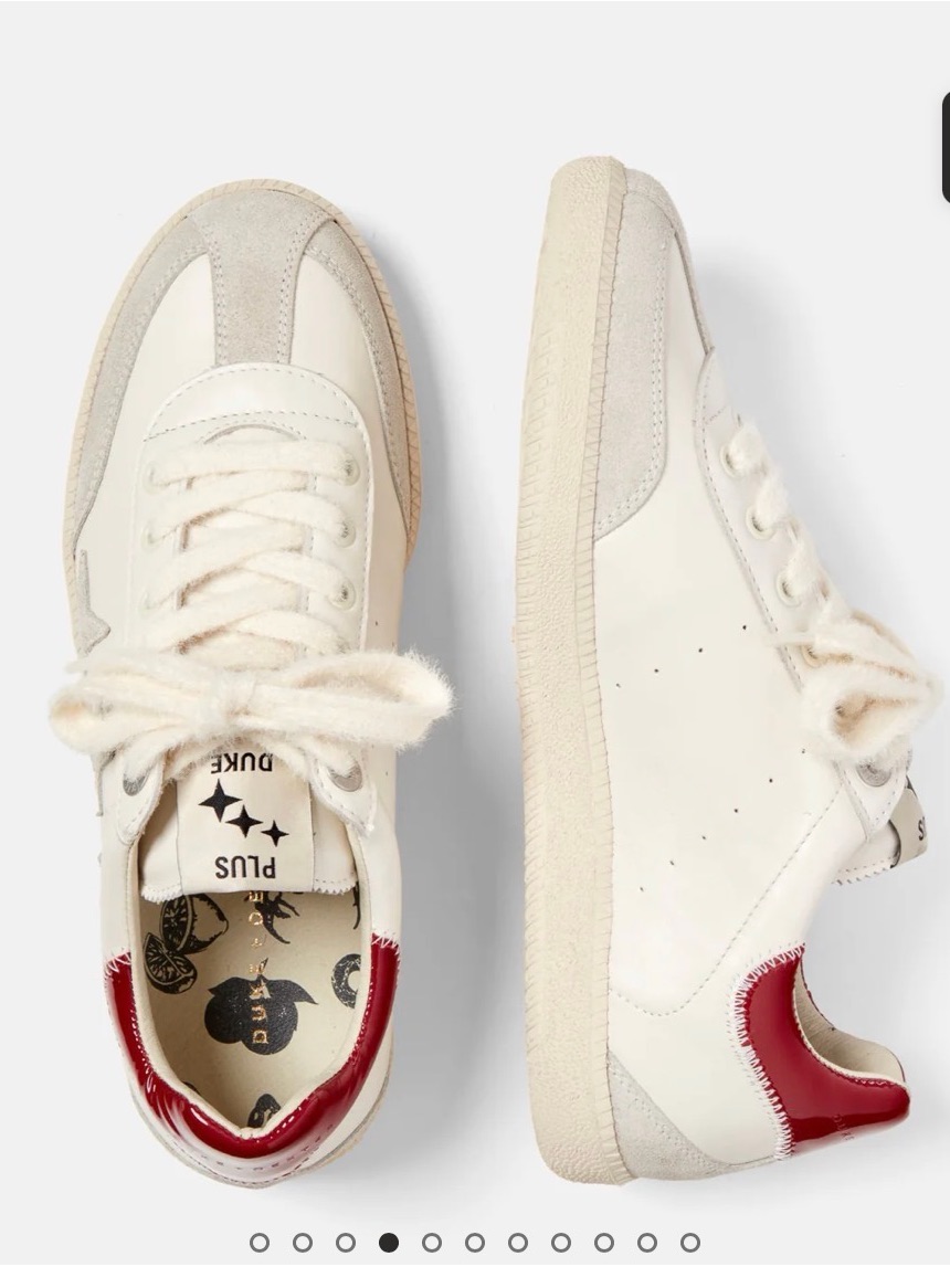 Plus Duke Kiss Sneakers Women’s Cream Sneakers With Red Heel And Lip Detail — image 2 of 5